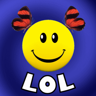 Funny Revolving Emoji With Butterflies GIF