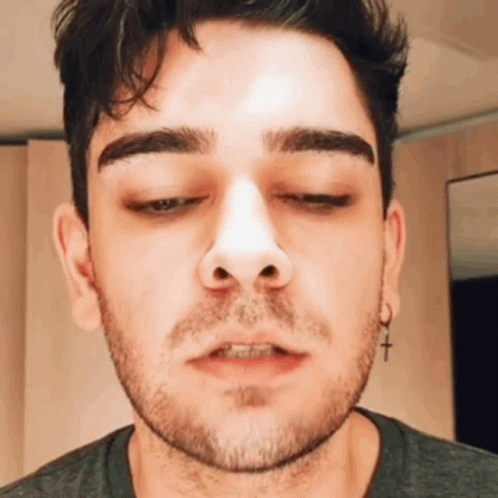 Funny Rolls Eyes Of Weird Man GIF