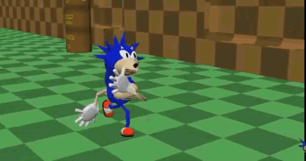 Funny Running Sonic GIF