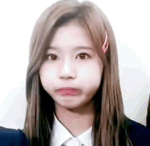 Funny Sana Playing Water On Her Mouth GIF