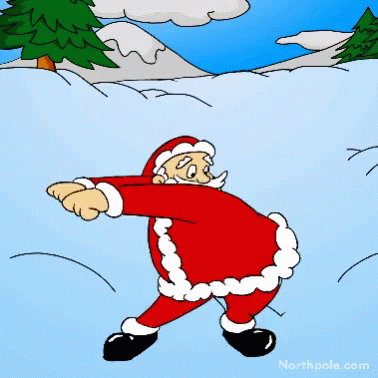 Funny Santa Pumped Up Dancing GIF