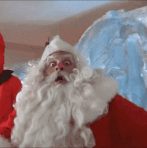 Funny Santa Wacky Face Close Up GIF
