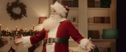 Funny Santa Looking Confused GIF