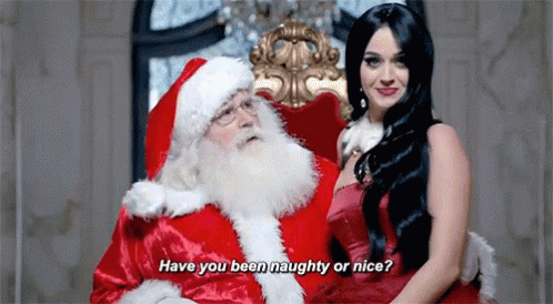 Funny Naughty Santa Carrying Hot Lady GIF