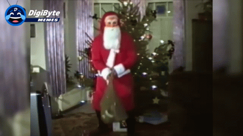 Funny Santa Falling On Christmas Tree GIF
