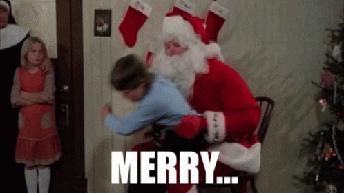 Funny Santa Knocked Down GIF
