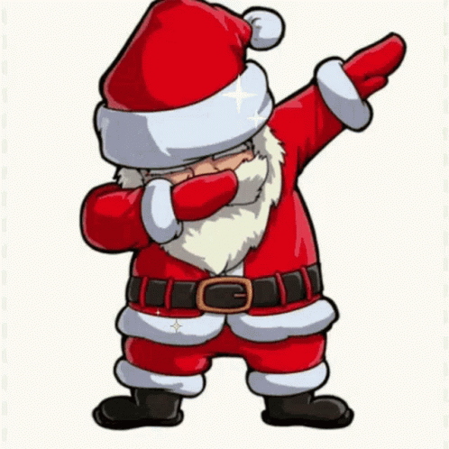 Funny Santa Shimmying Pose GIF