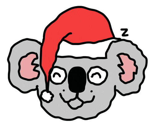 Funny Santa Koala Goodnight Sleep GIF