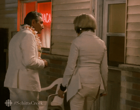 Funny Schitt's Creek Awkward Goodnight GIF