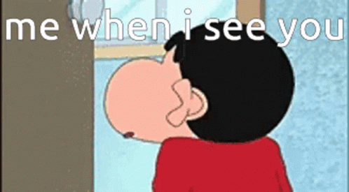 Funny Shin Chan When I See You Meme GIF