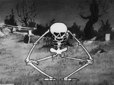 Funny Skeleton Cross Dance Meme GIF