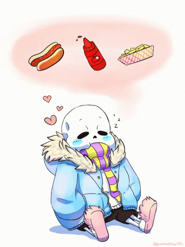 Funny Skeleton In A Sweater Thinking About Food GIF
