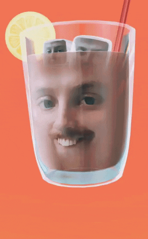 Funny Smile Cocktail Face GIF