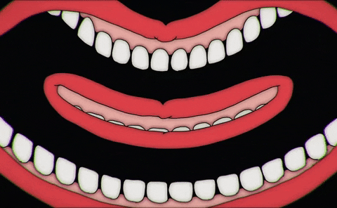 Funny Smile Happy Mouth Cartoon Loop GIF