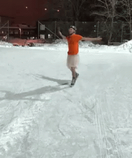 Funny Snow Roller Skate GIF