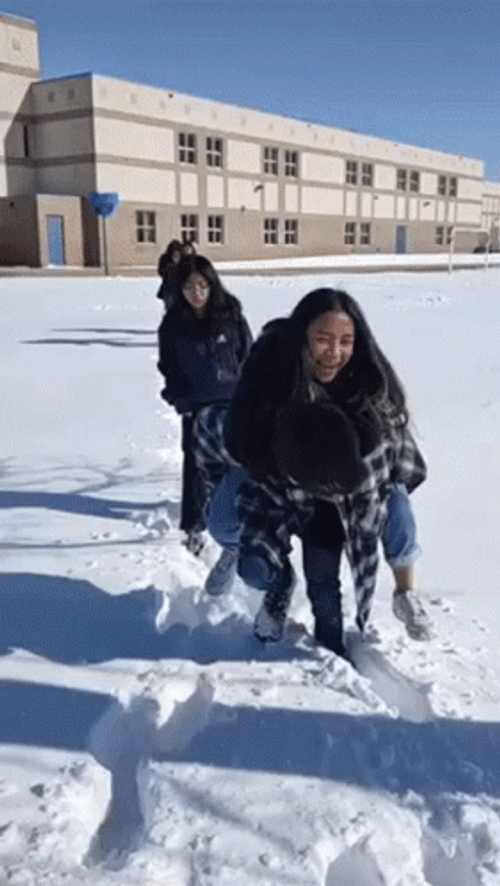 Funny Snow Accident GIF