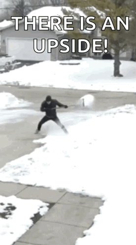 Funny Snow Shoveling Snowy Saturday GIF