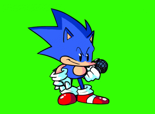 Funny Sonic Holding A Microphone GIF