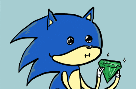 Funny Sonic Licking Shining Diamond GIF