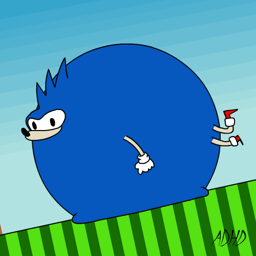 Funny Sonic Looking Like A Rolling Ball GIF