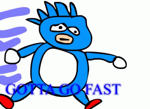 Funny Sonic Moving His Arms And Feet GIF