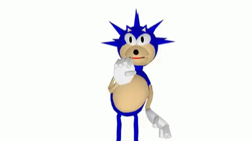 Funny Sonic Moving His Hand In Full Circle GIF