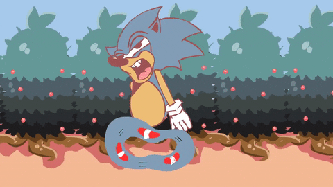 Funny Sonic Running Fast GIF