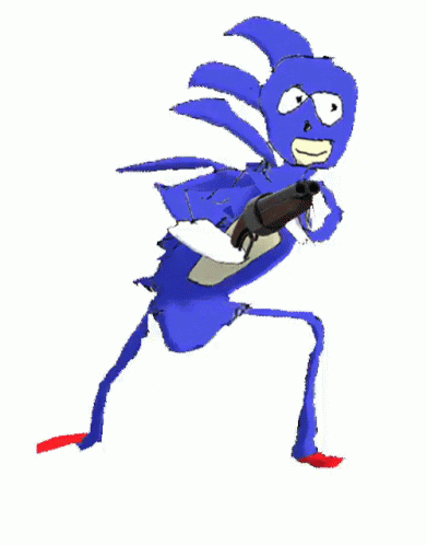 Funny Sonic Running With Long Legs GIF