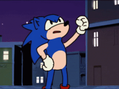 Funny Sonic Standing Still In The Street GIF