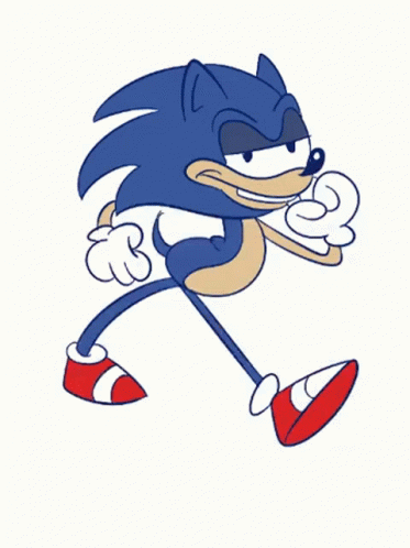 Funny Sonic Walking While Smiling GIF