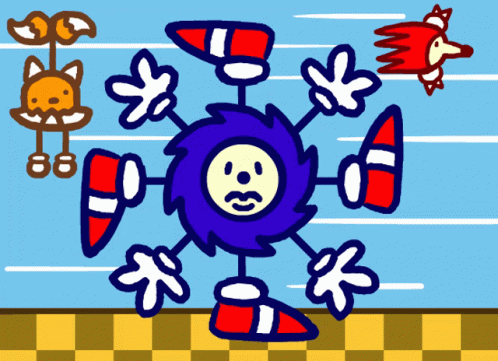 Funny Sonic With Four Feet And Hands GIF