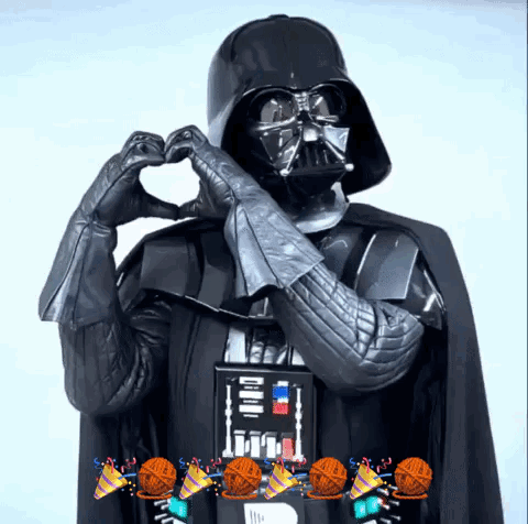 Funny Star Wars Character Darth Vader Heart Hand GIF