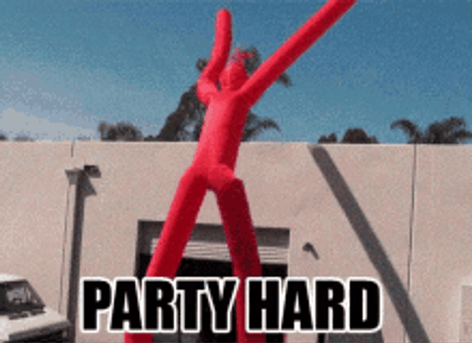 Funny Store Inflatable Person Party Hard GIF