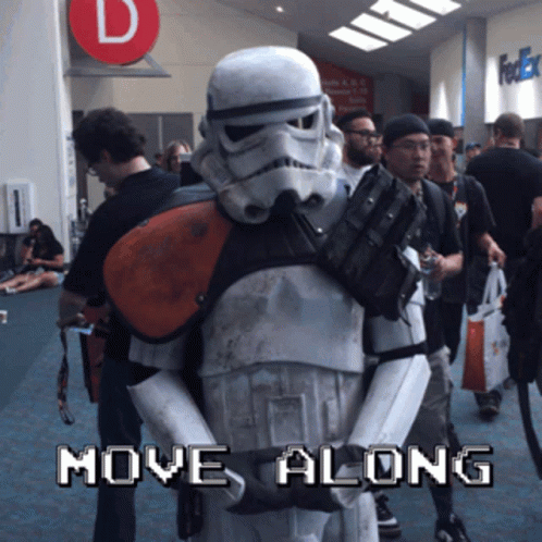 Funny Stormtrooper Moving Along GIF