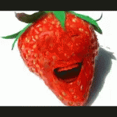 Funny Strawberry Laughing Out Loud GIF