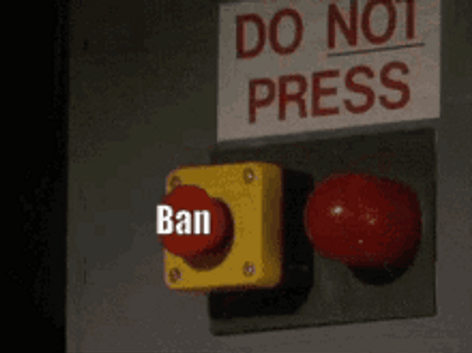 Funny Tempting Red Ban Button Meme GIF