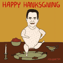 Funny Thanksgiving Dancing Turkey Man GIF