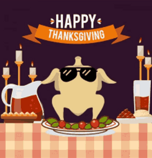 Funny Thanksgiving Turkey Dancing Animation GIF 