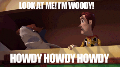 Funny Toy Story Shark Woody GIF