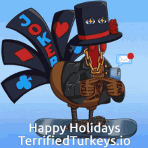 Funny Turkey With Changing Costumes GIF