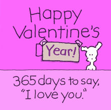 Funny Valentines 365 Days Love Greeting GIF