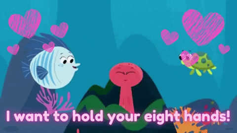 Funny Valentines Aquatic Animals GIF