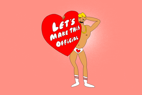 Funny Valentines Make It Official GIF