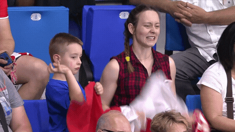 Funny Volleyball Fan Audience GIF