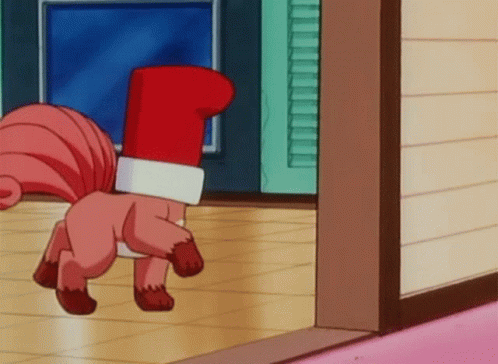 Funny Vulpix Sock Proble Pokemon Christmas GIF
