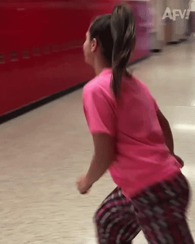 Funny Wall Slam Fail GIF