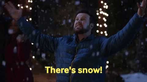 Funny Weatherman Making Snow Forecast GIF