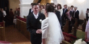 Funny Wedding Groom's Man Passing Out GIF
