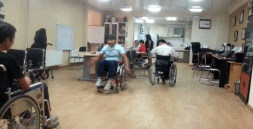 Funny Wheelchair Parallel Parking GIF