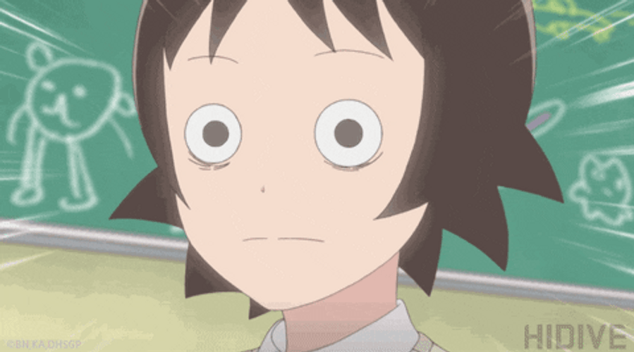 Funny Wide Eyed Anime GIF 